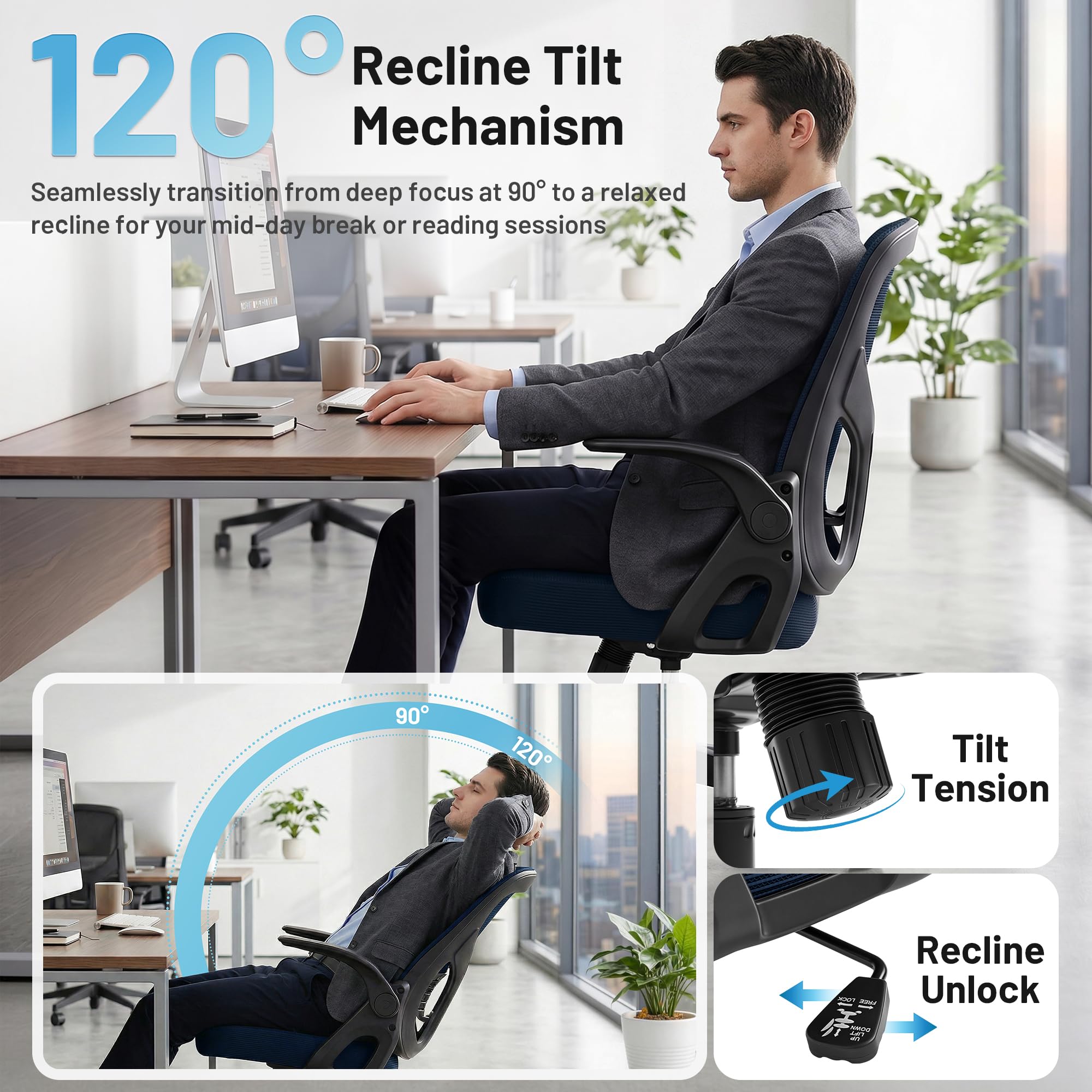 Ergonomic High-Back Mesh Office Chair