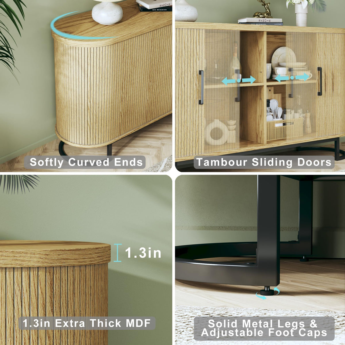 Fluted Tambour Sideboard