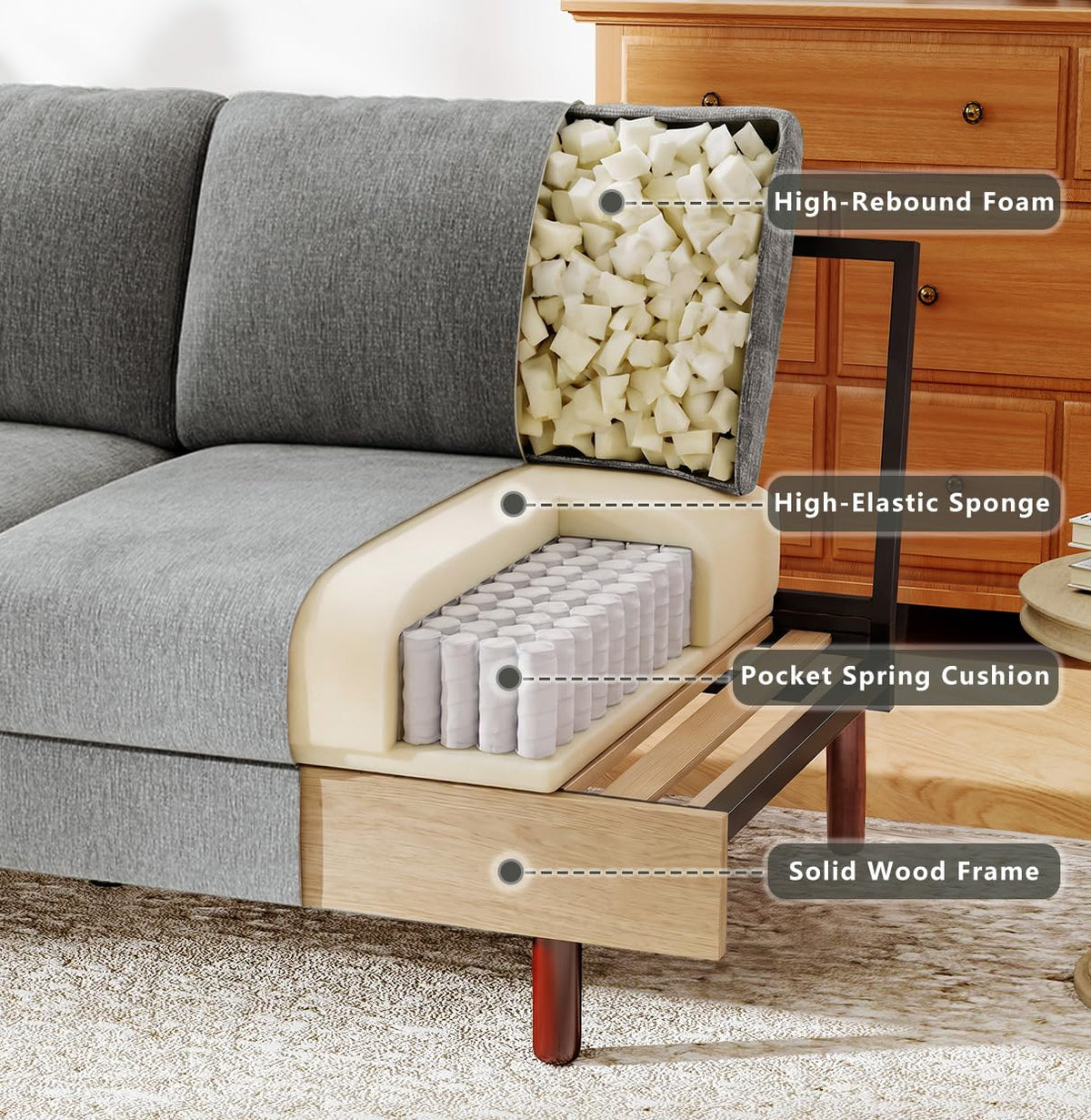 Chenille Loveseat Sofa