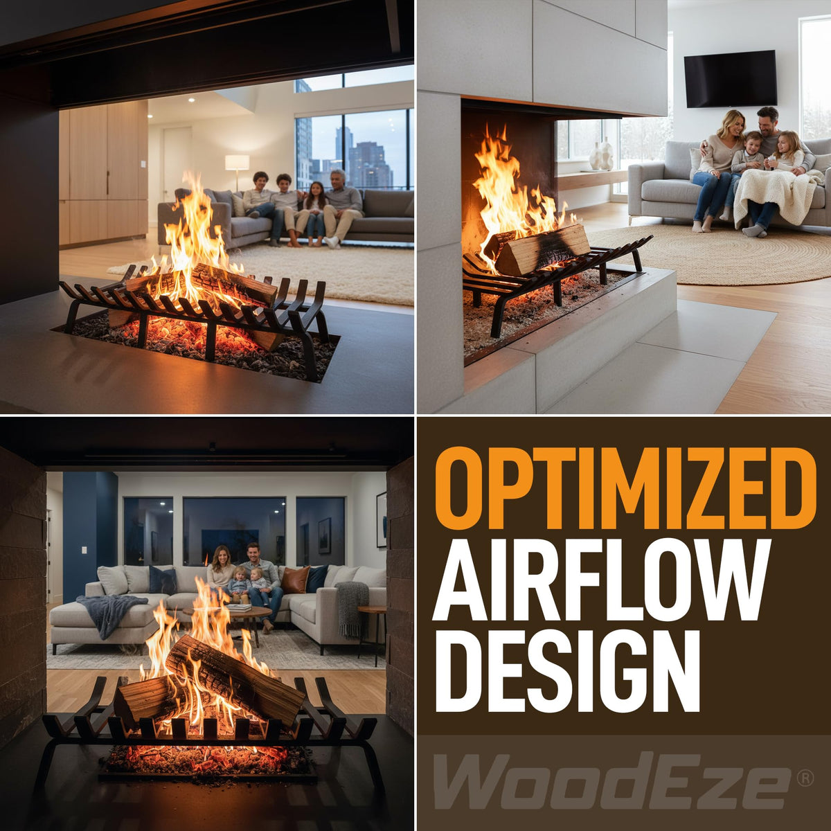 Heavy-Duty Steel Fireplace Grate