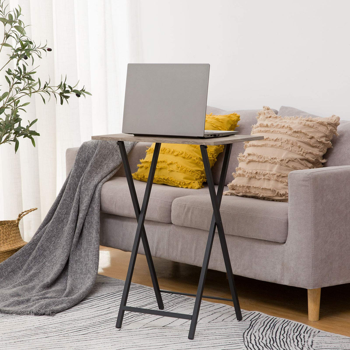 Folding TV Tray Set with Stand