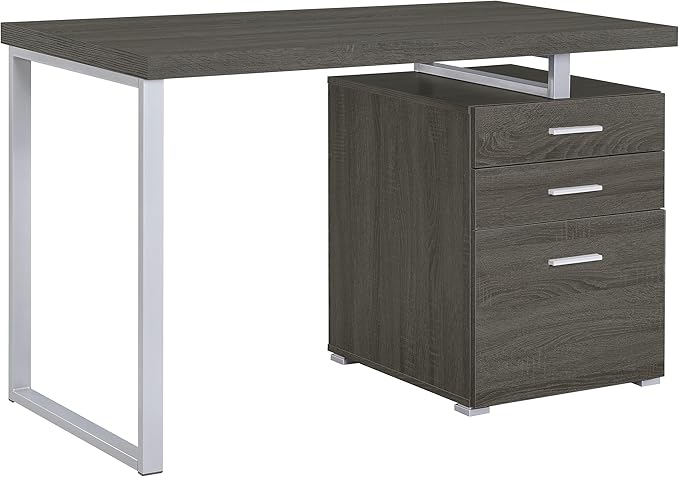 3-Drawer Computer Desk with File Cabinet