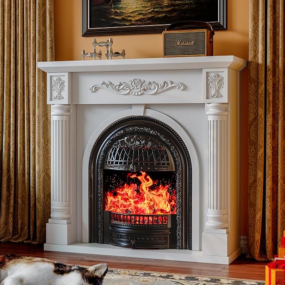 Roman Column Electric Fireplace