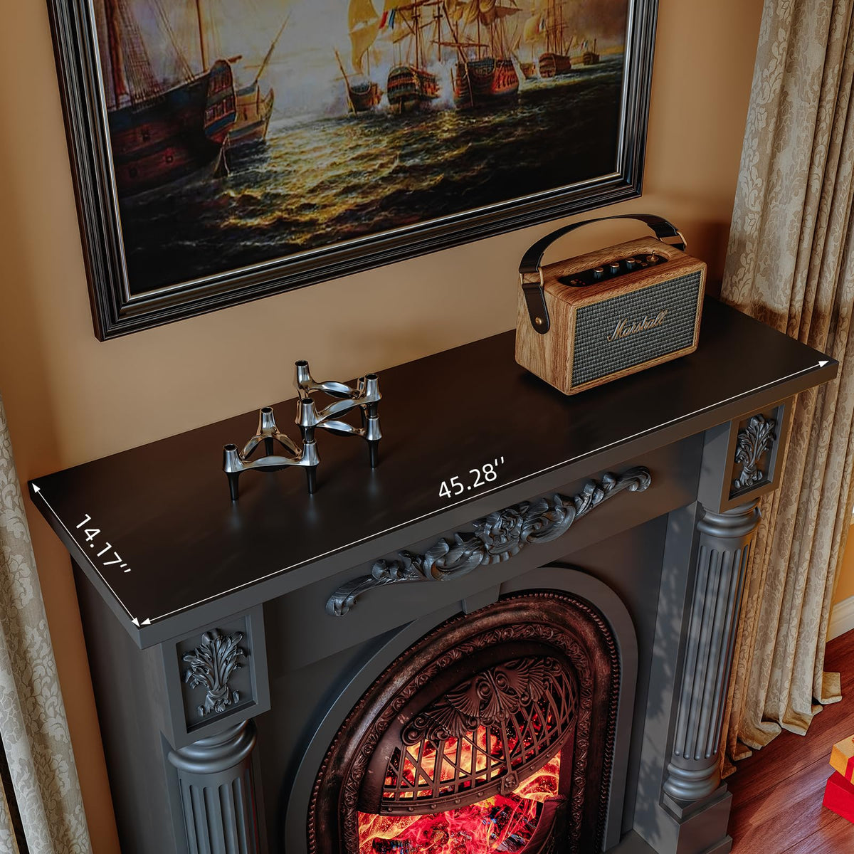 Roman Column Electric Fireplace
