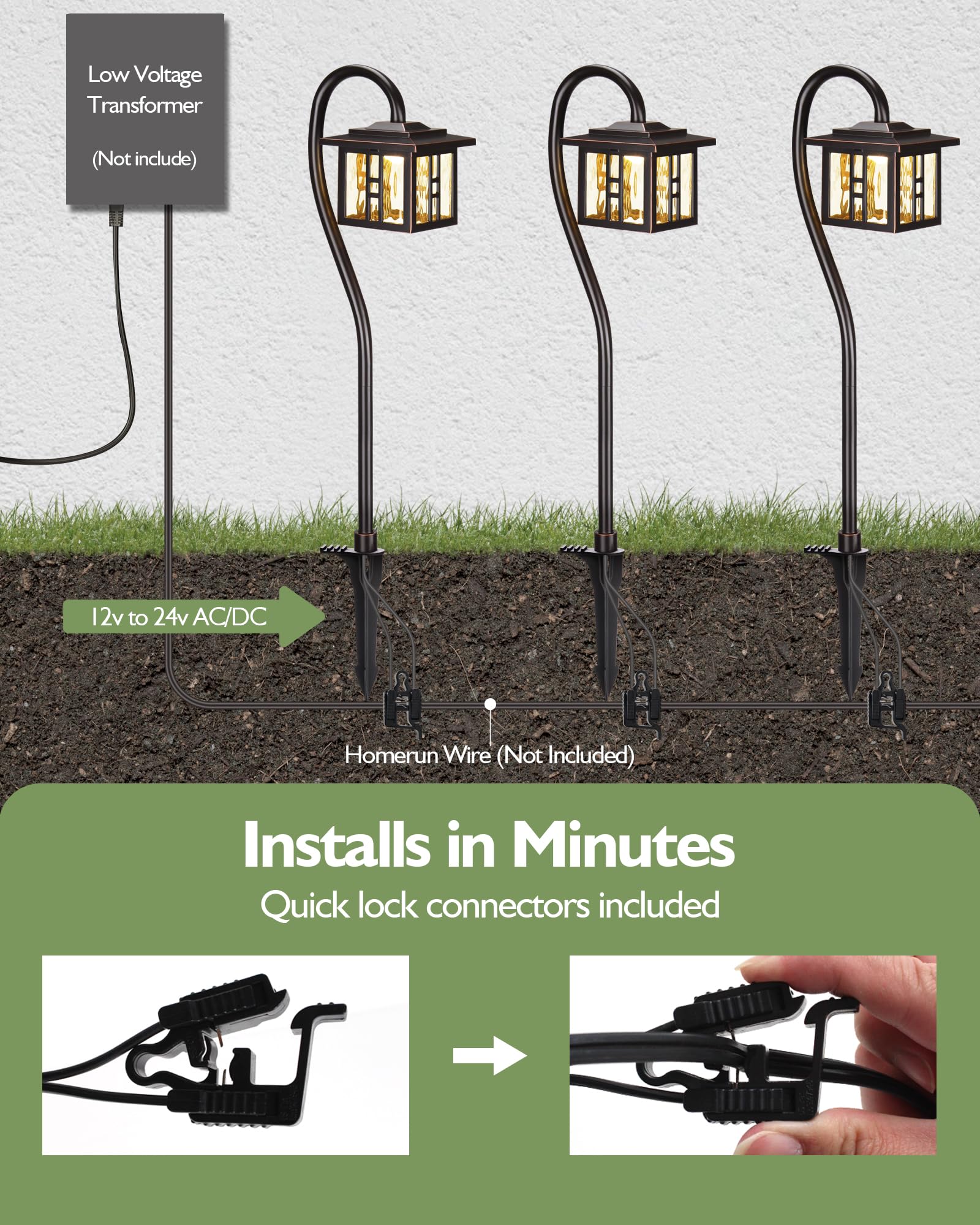 Low Voltage LED Pathway Lights – 4 Pack