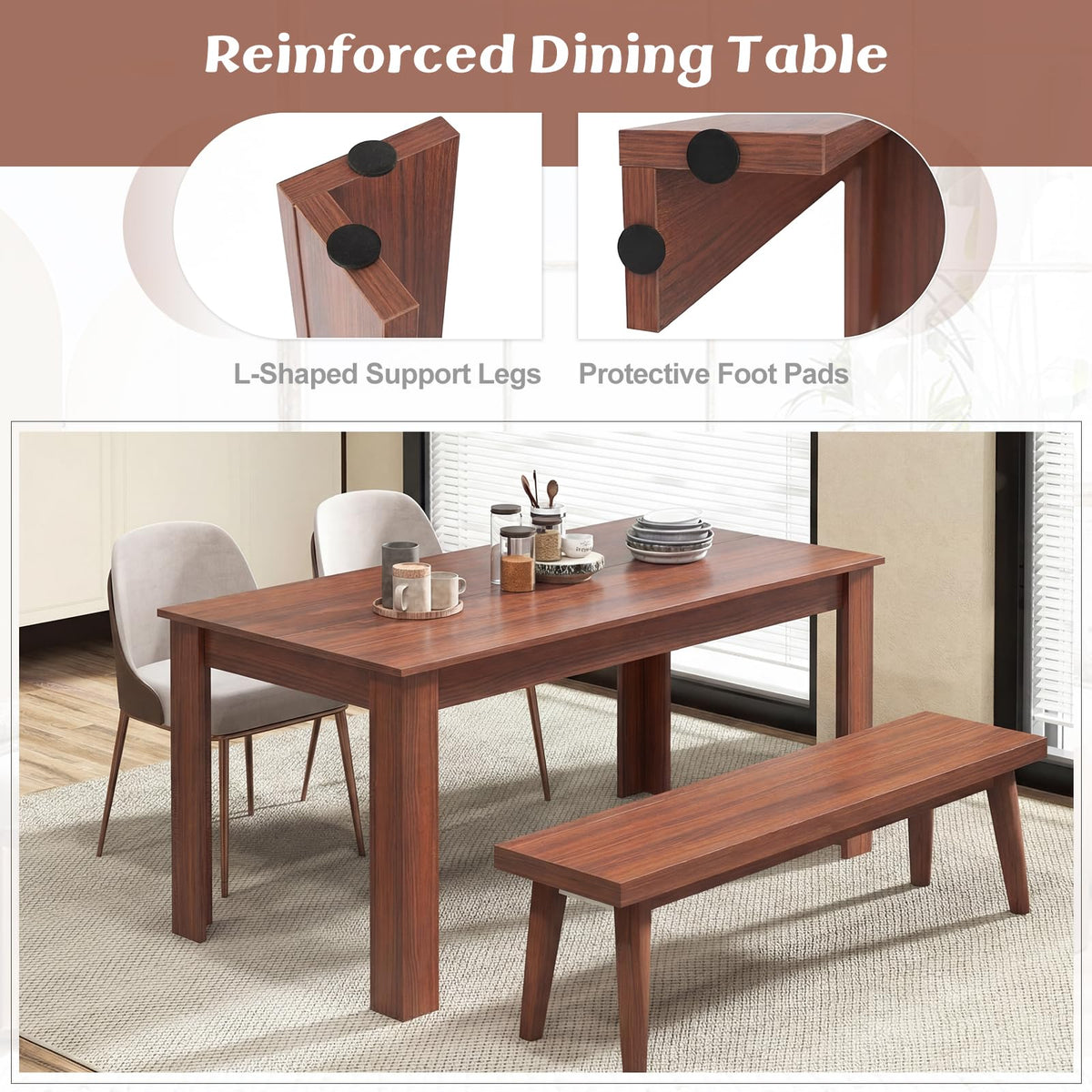 Walnut Rectangular Dining Table