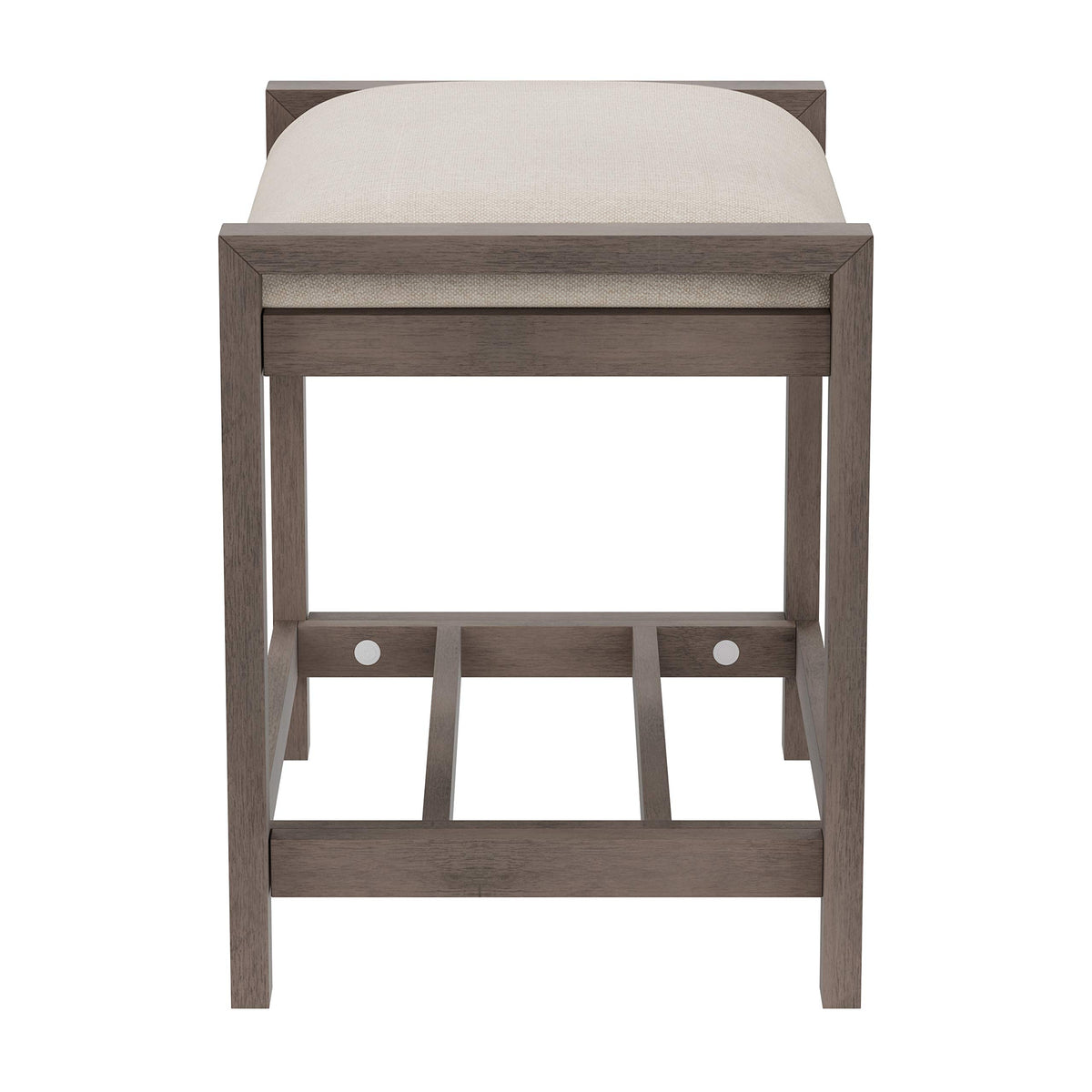Upholstered Vanity Stool with Storage Shelf