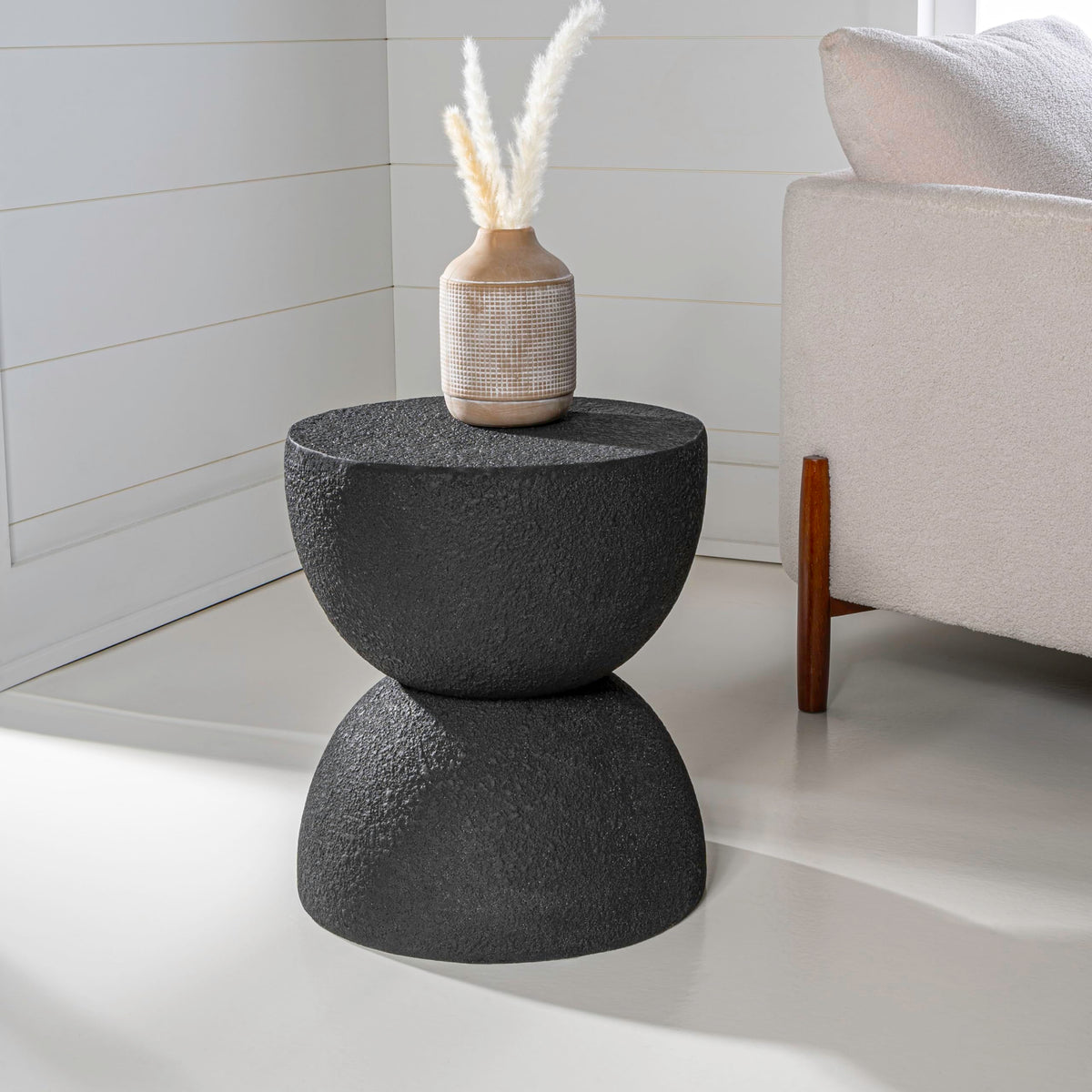 Hourglass Polyresin Side Table