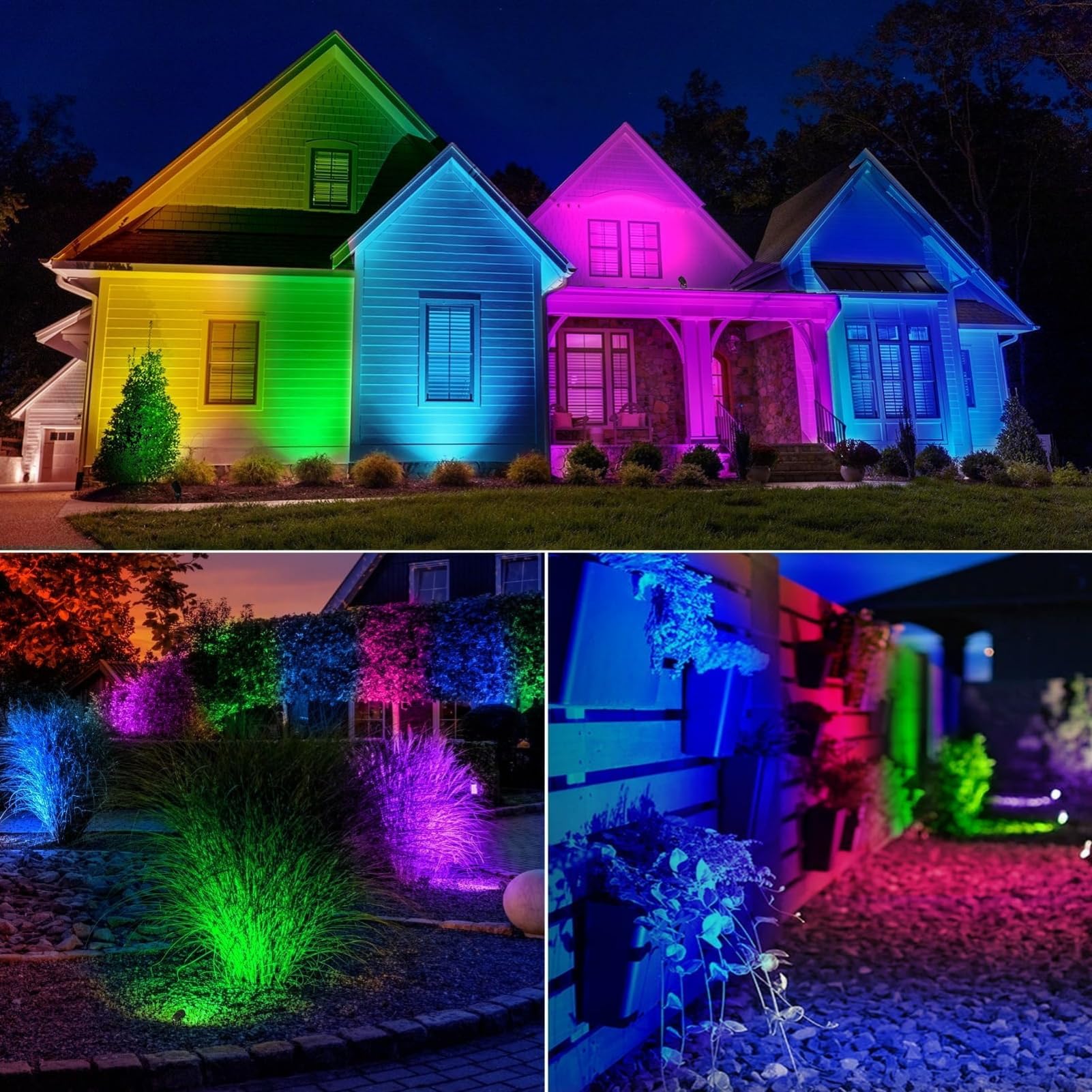 RGBW Outdoor Landscape Spotlights 10-Pack