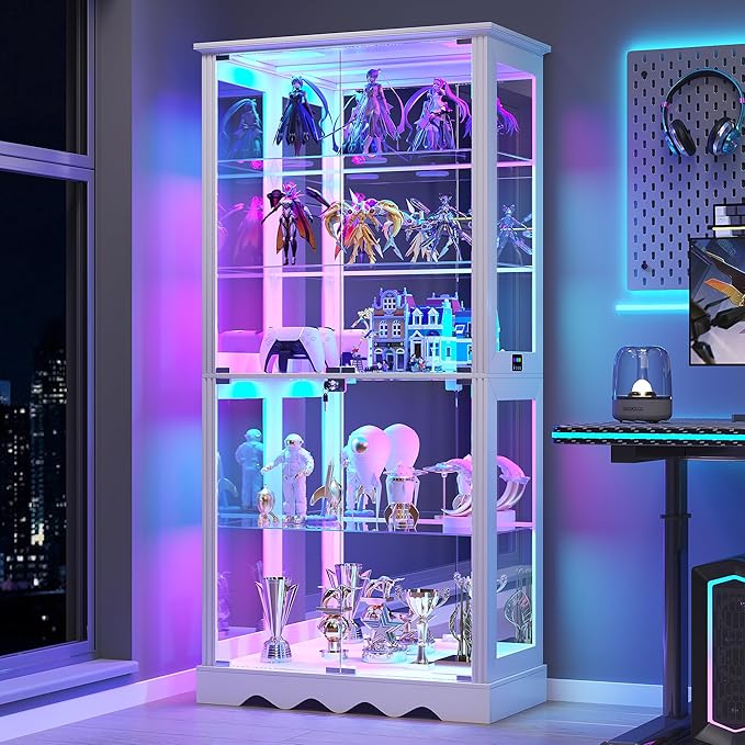 71" Glass Display Cabinet with RGB Lights