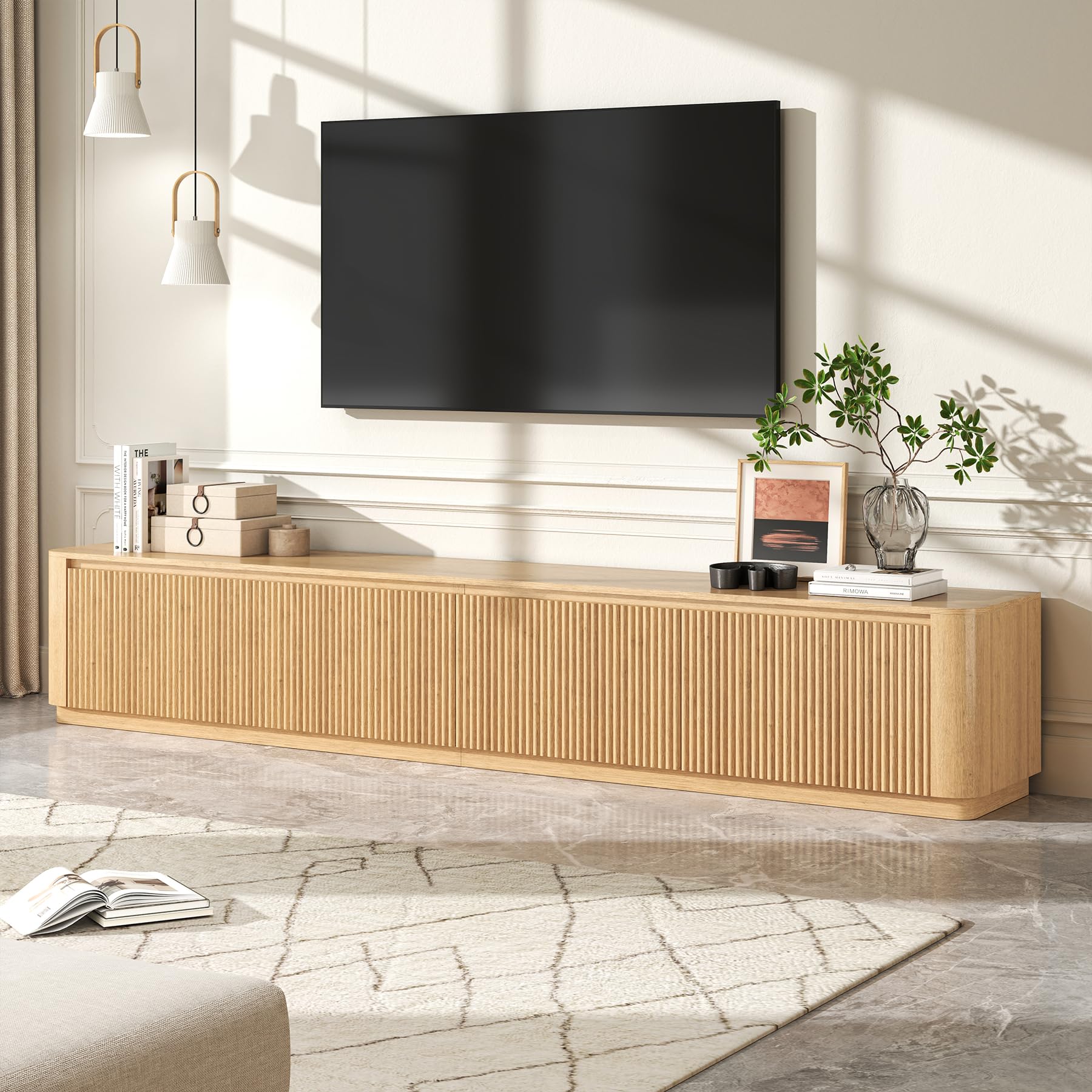 Modular TV Stand with Hidden Storage Cabinet