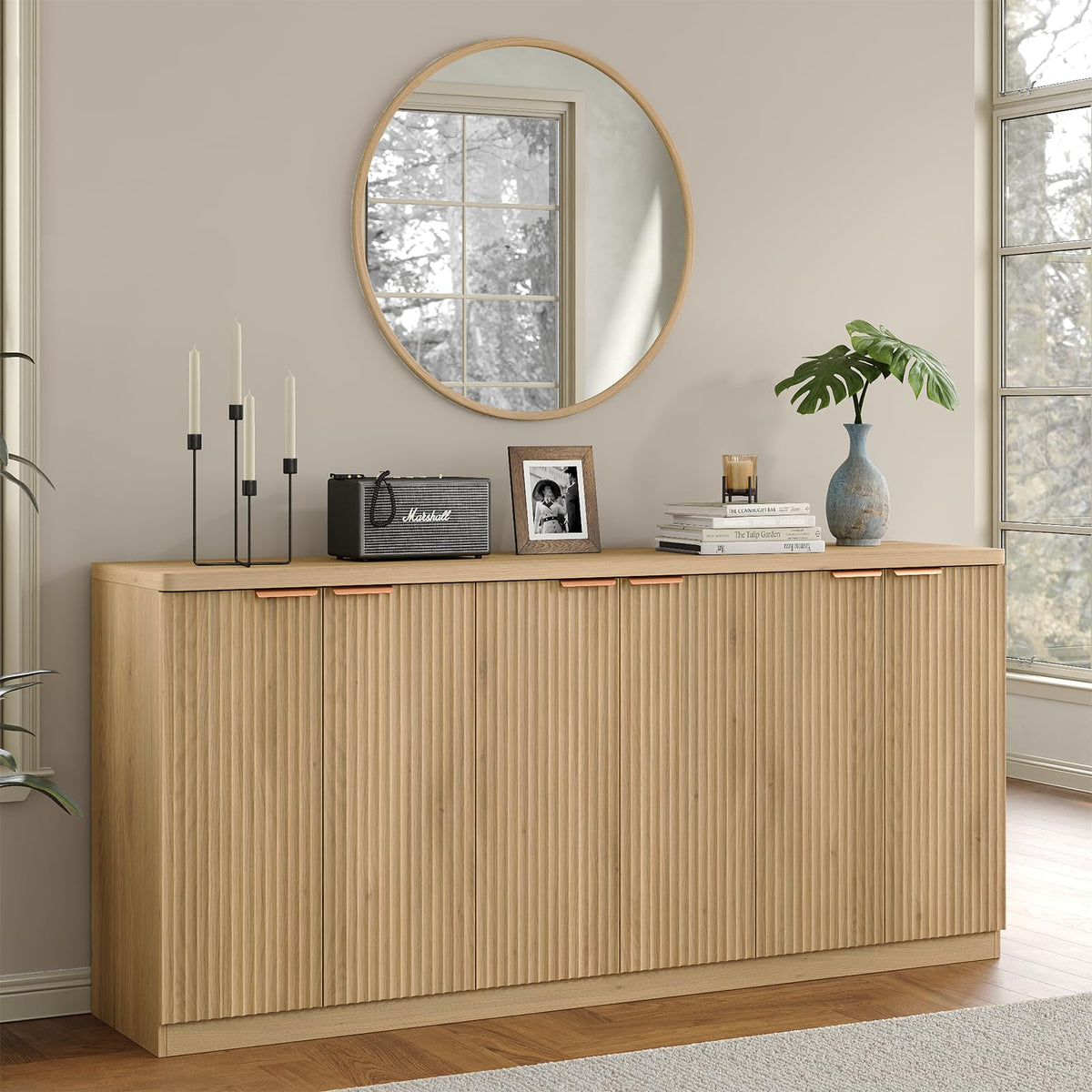 Natural Fluted Sideboard
