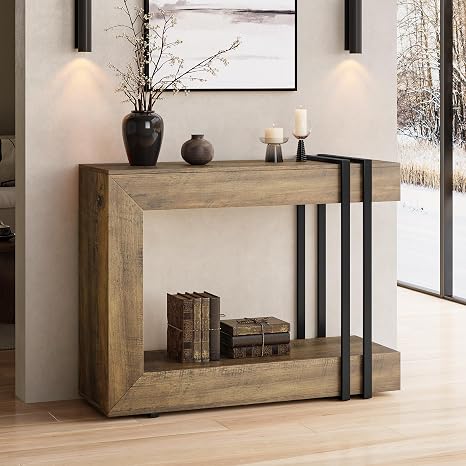 42.5" 2-Tier Console Table with Storage