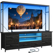 55" TV Stand with LED Lights & Power Outlets
