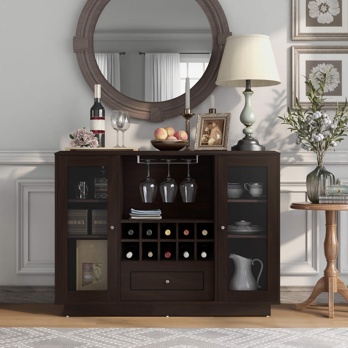 HOMES: INSIDE + OUT Olympia Multi Storage Dining Buffet, Espresso