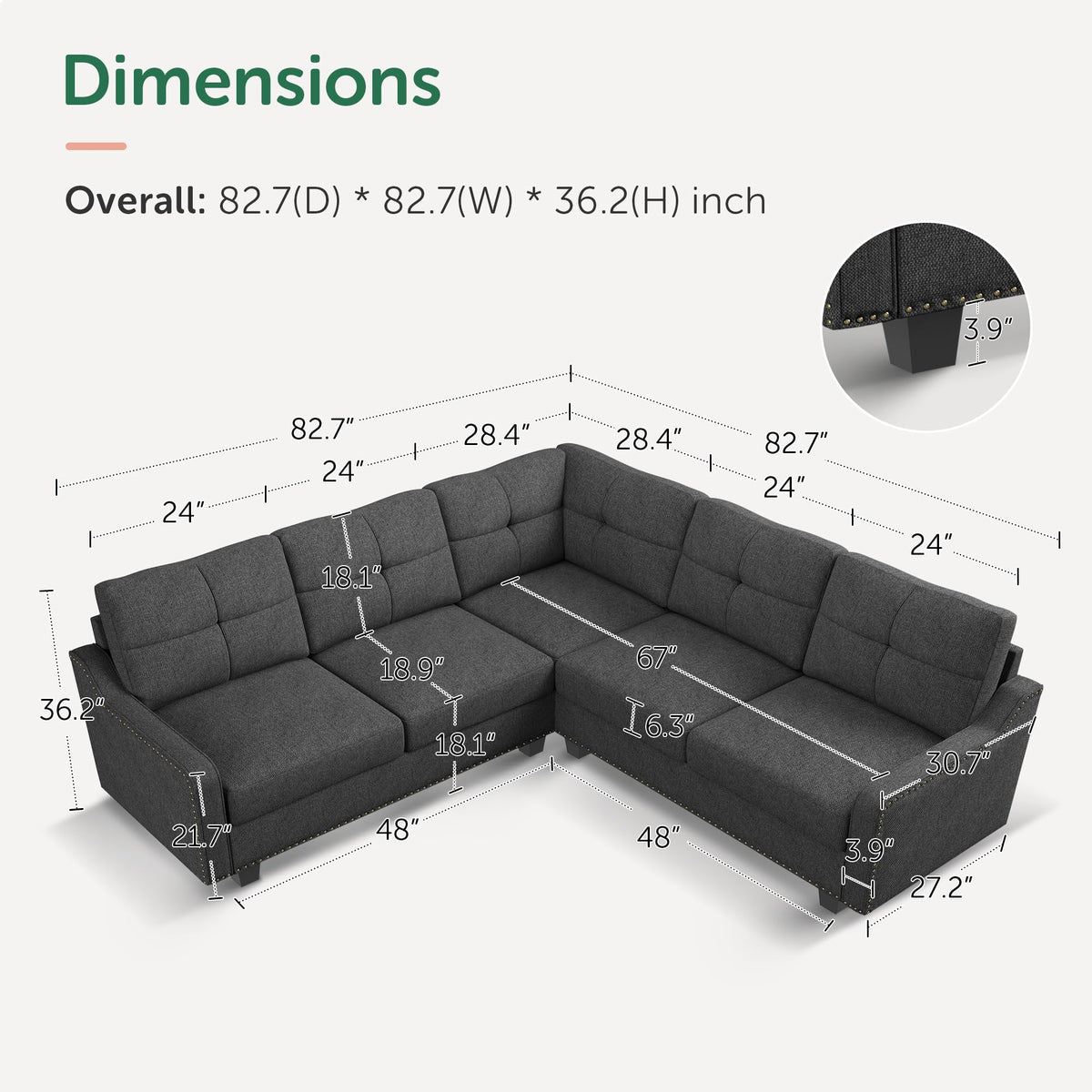 L-Shaped Sectional Sofa