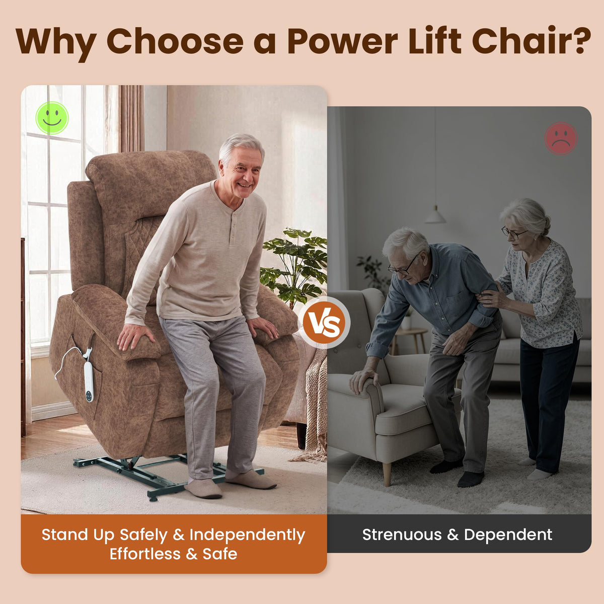 Dual Motor Massage Lift Recliner
