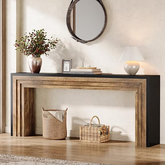 Two-Tone Narrow Console Table