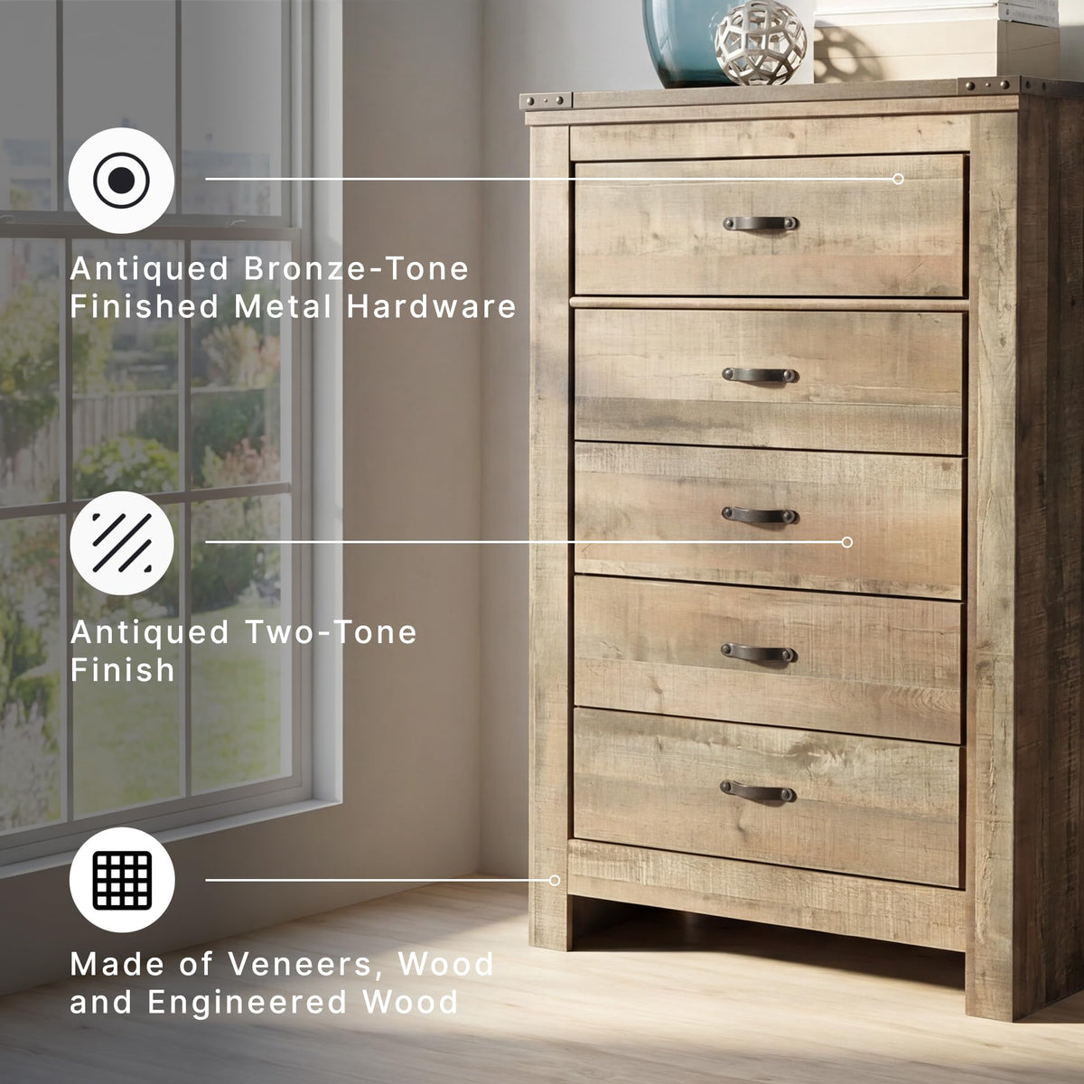 Signature Design by Ashley 5 Drawer Chest of Drawers