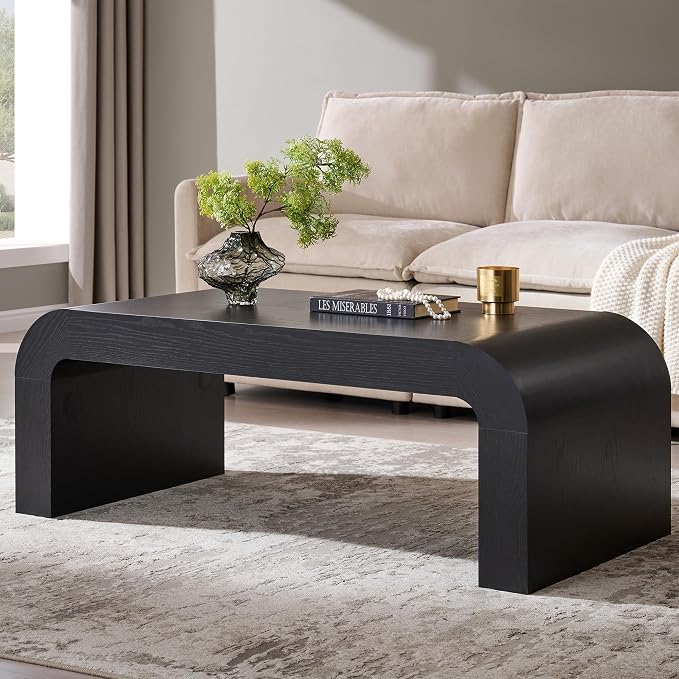 Curved Natural Oak Coffee Table