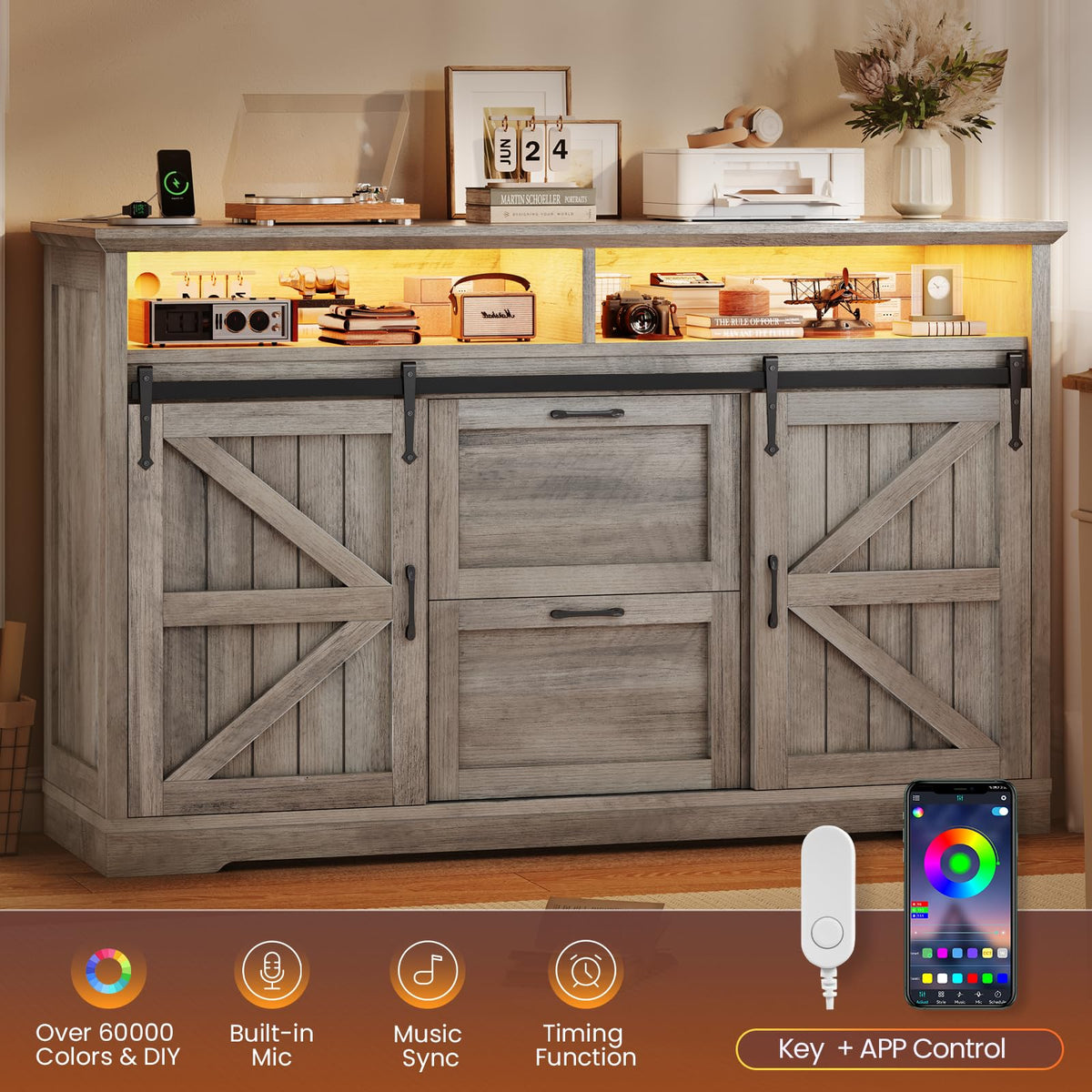 Farmhouse 2-Drawer File Cabinet