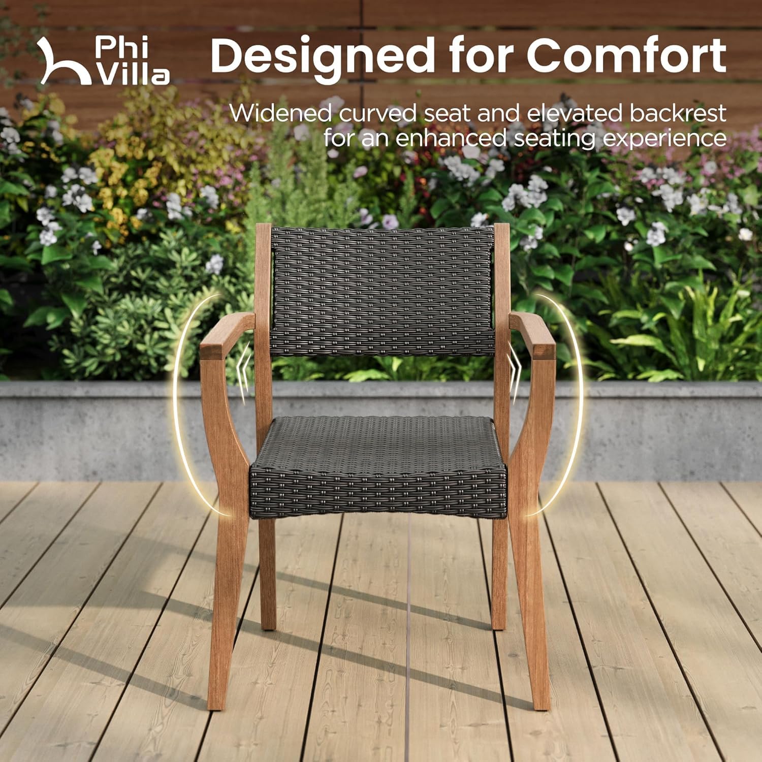 Extendable Acacia Wood Outdoor Dining Set