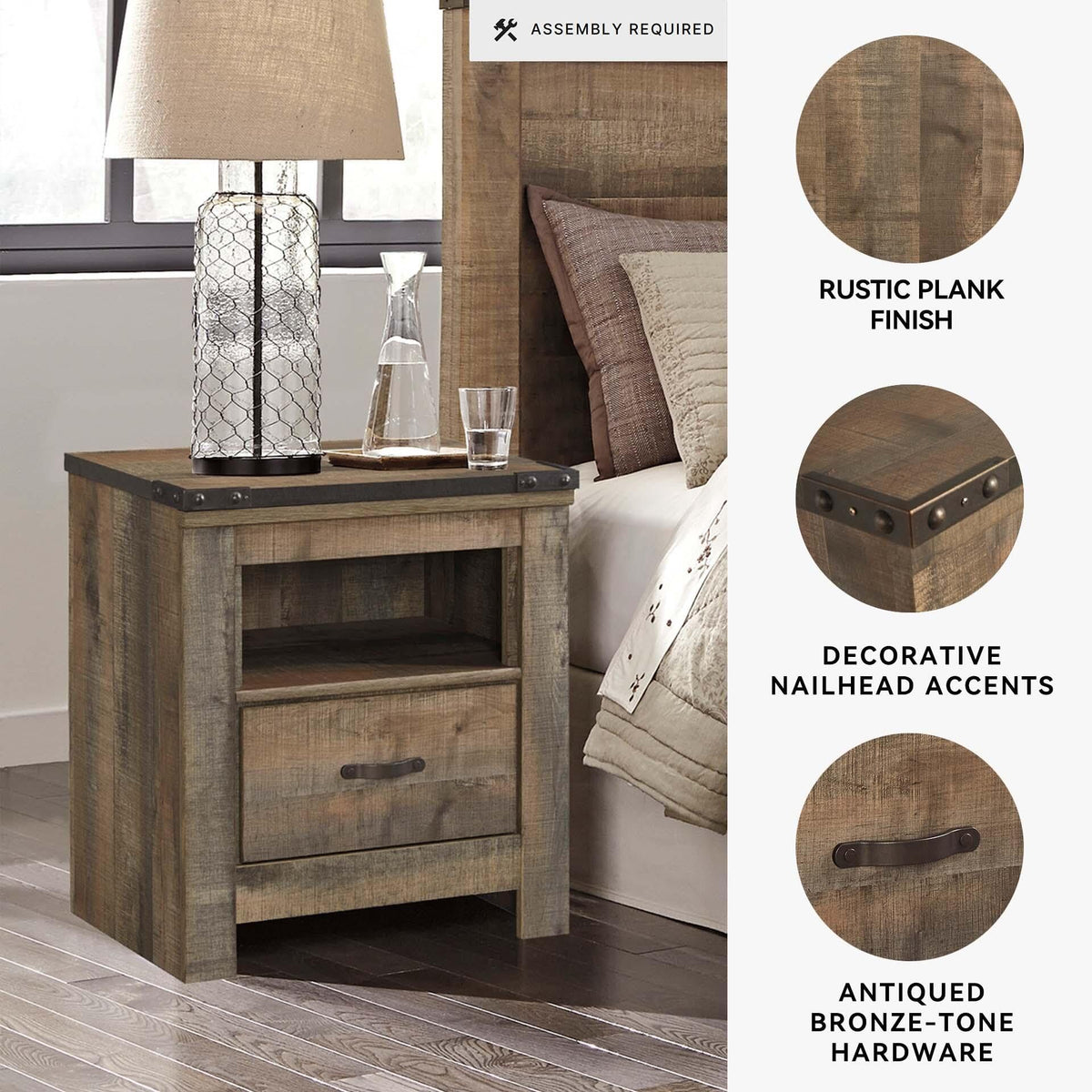 Nightstand with USB Charging