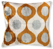 Silk Velvet Ikat Throw Pillow with Insert – 20x20