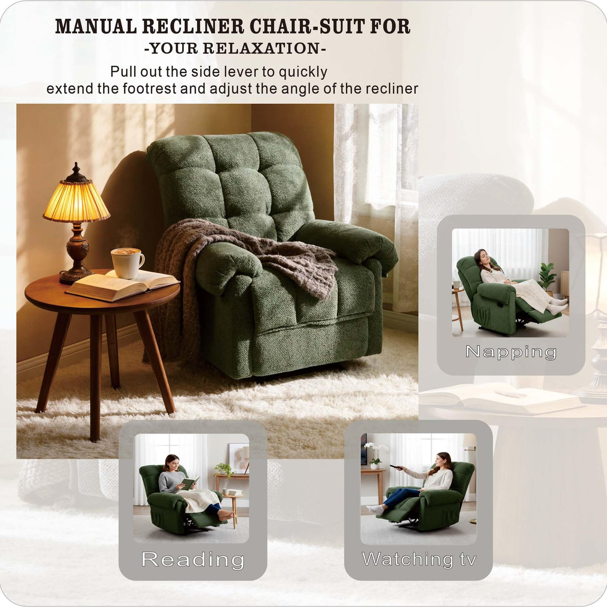 Padded Manual Recliner