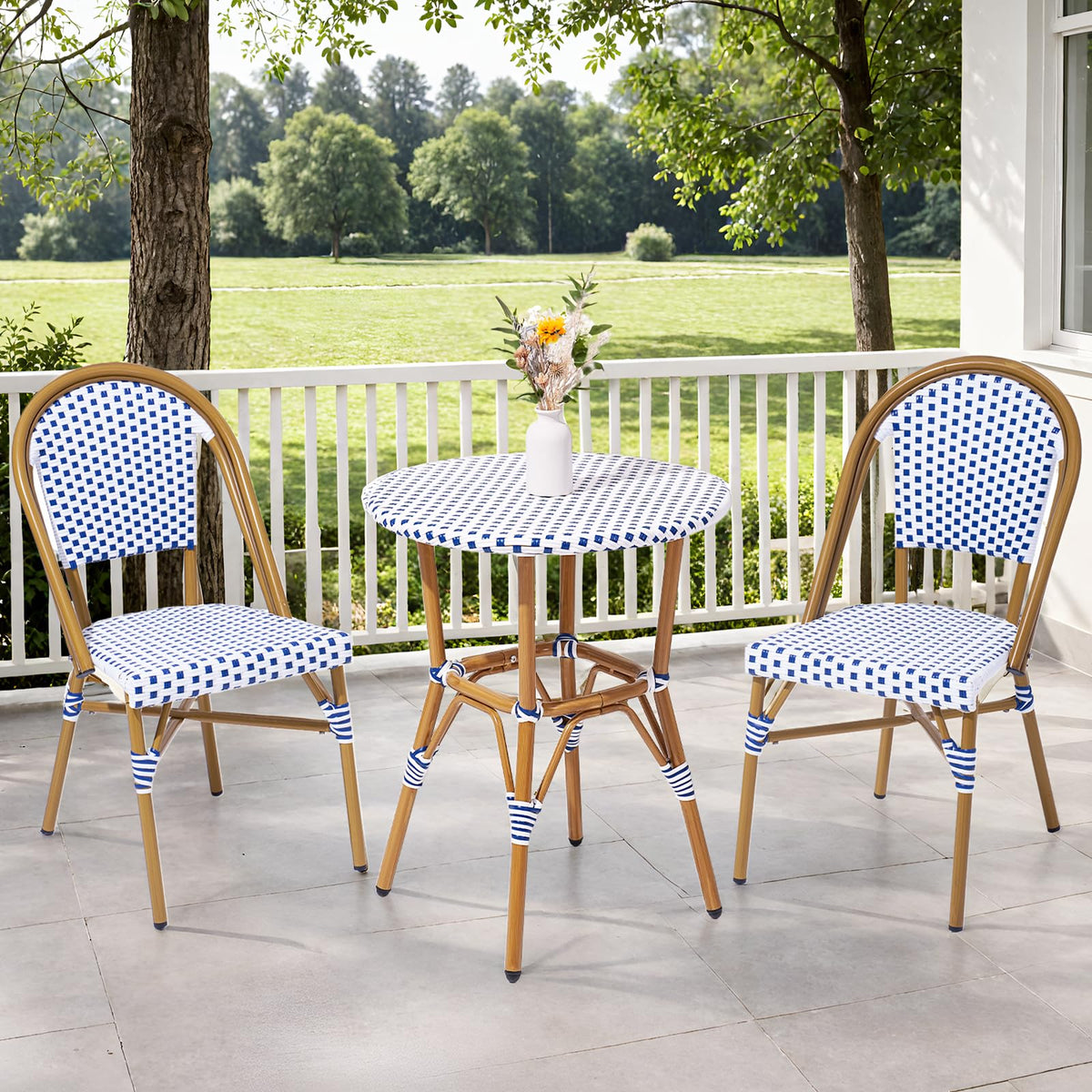 3-Piece French Wicker Bistro Set
