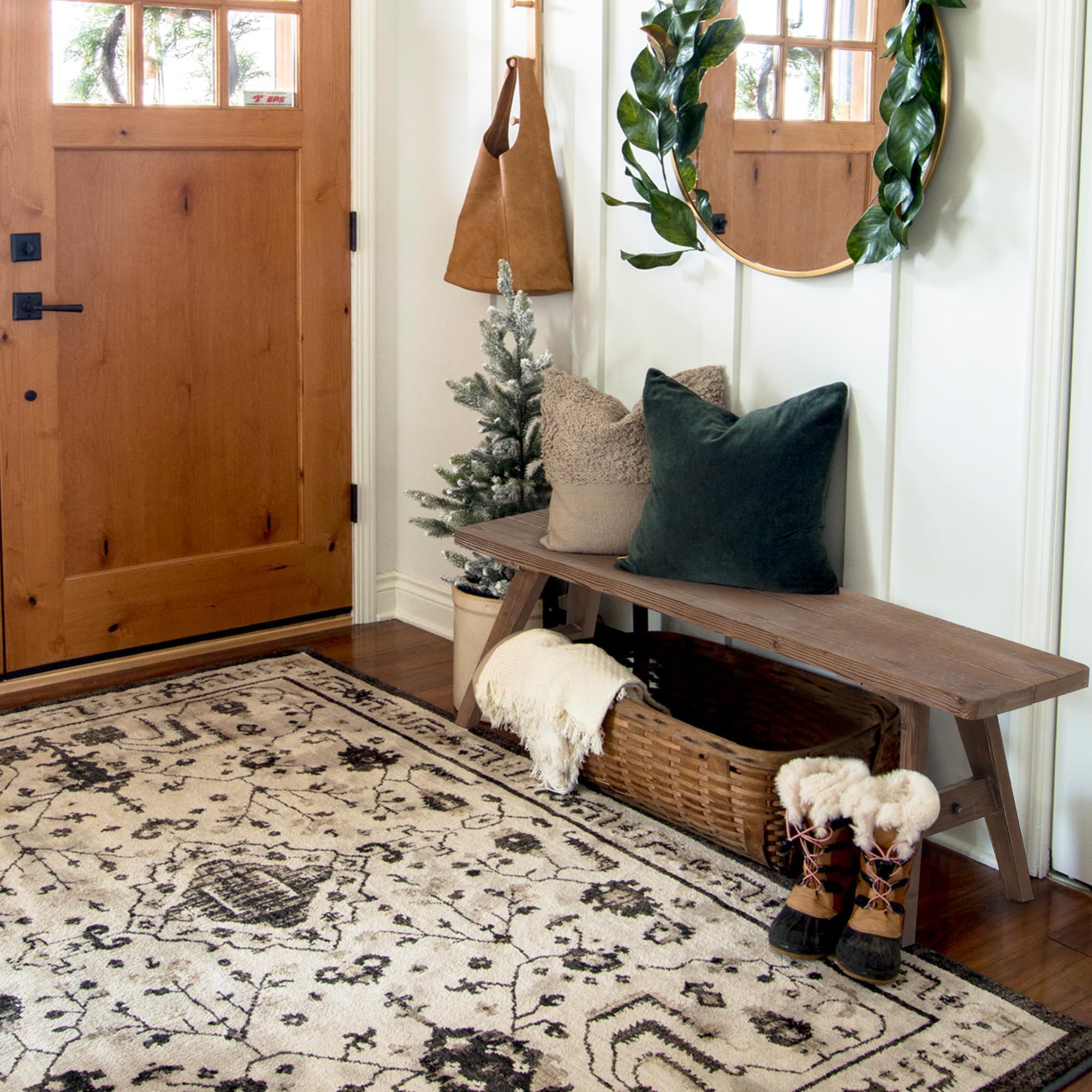 Farmhouse Wood Bench 47"