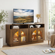Brown LED TV Stand with Storage