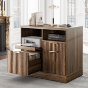 3-Drawer File Cabinet with Charging Station