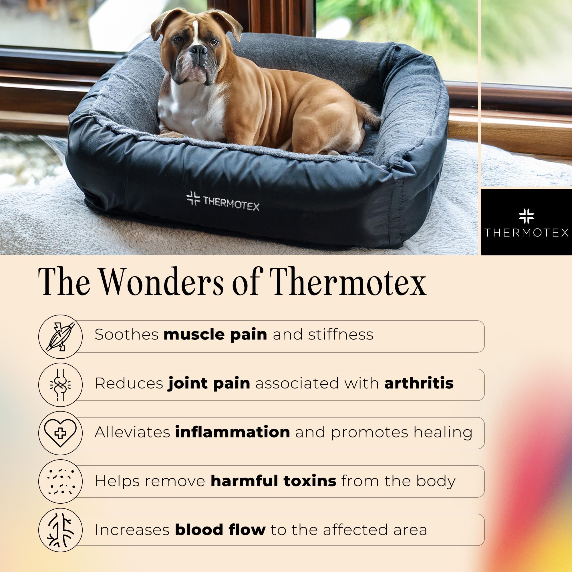 Far Infrared Heated Pet Bed – Pain Relief & Arthritis Support