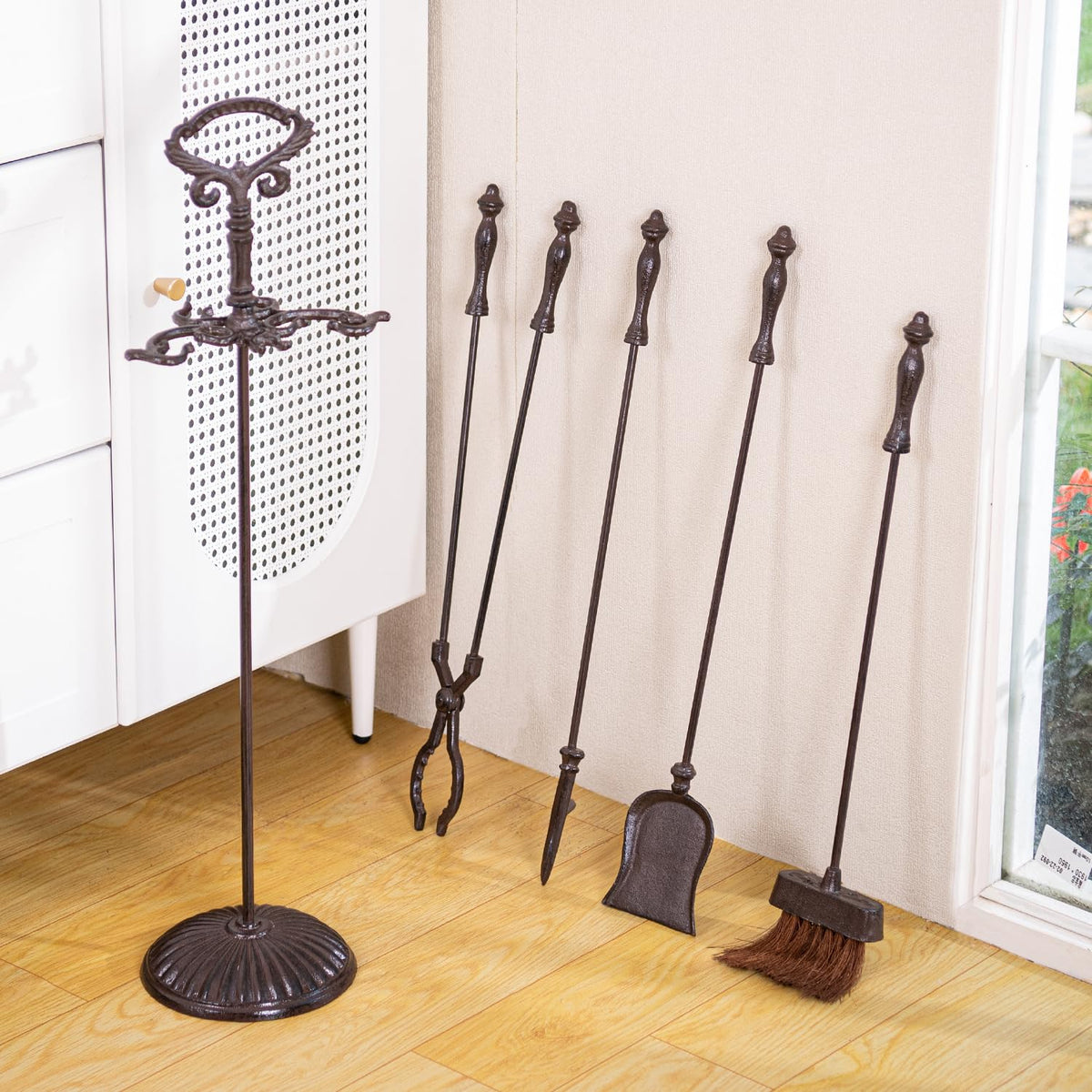 Cast Iron Fireplace Tool Set