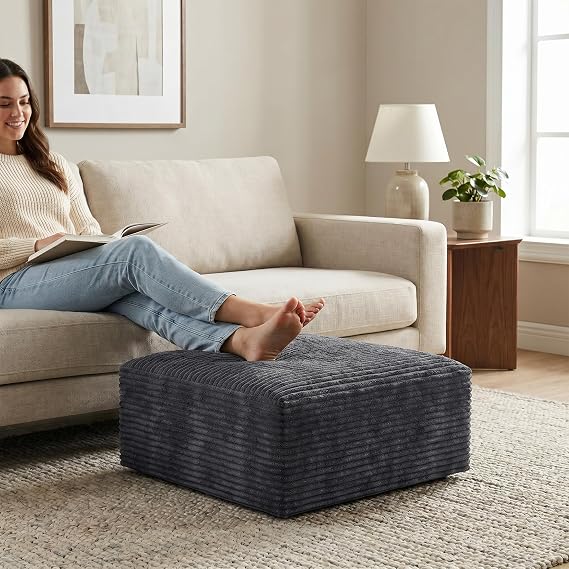 Oversized Boneless Square Ottoman