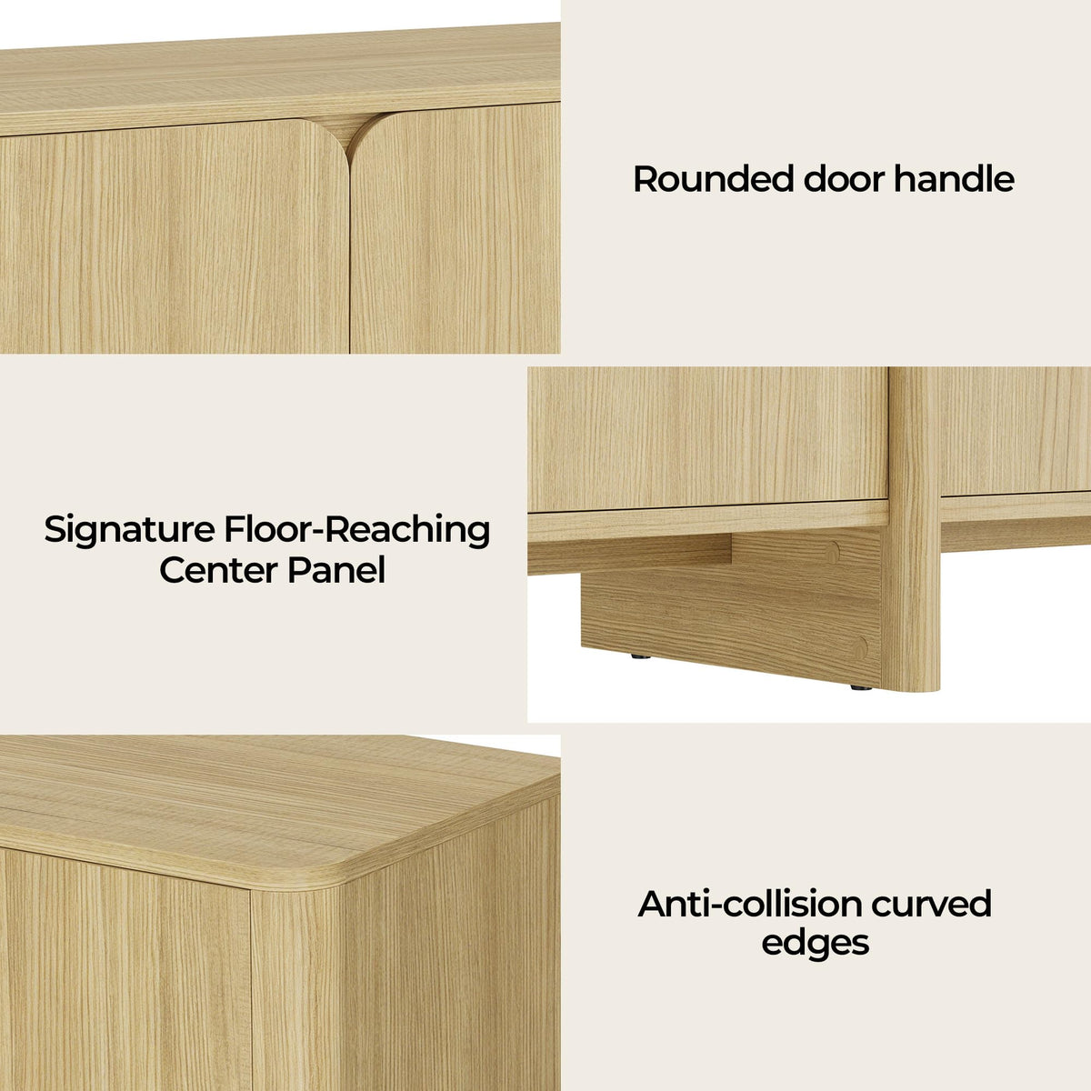 Rounded 4-Door Sideboard