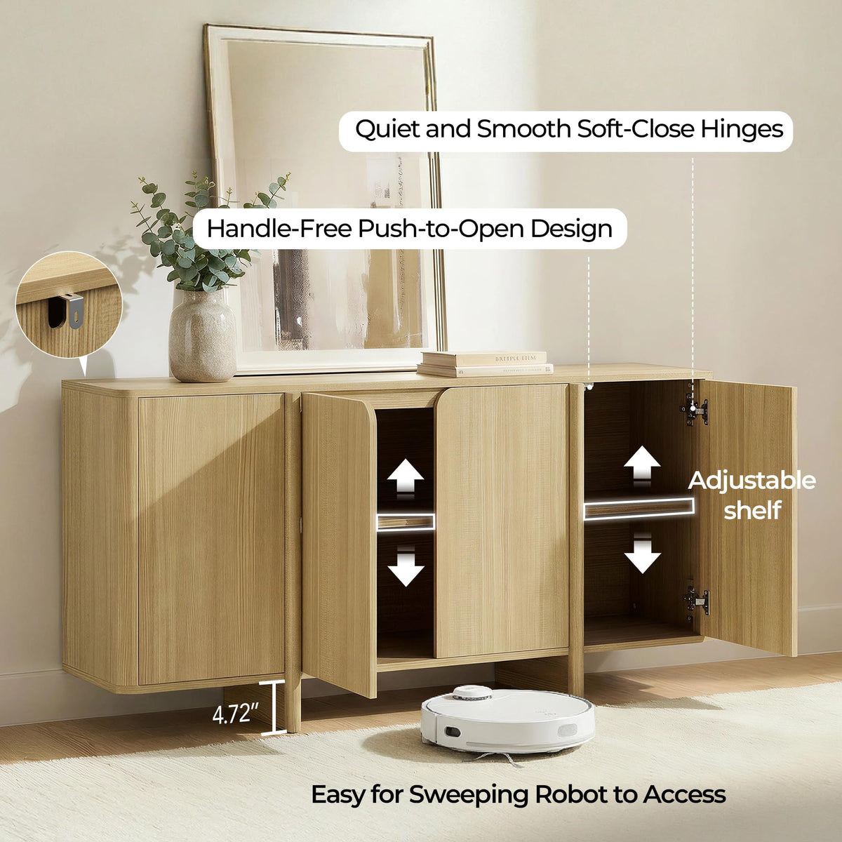 Rounded 4-Door Sideboard