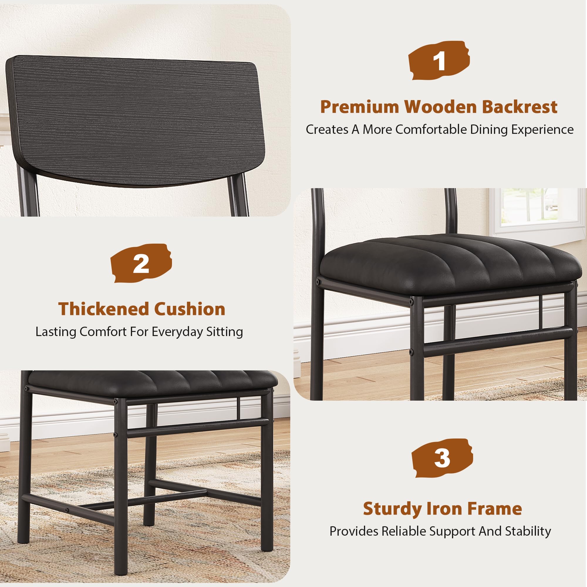 Upholstered Dining Chairs Set of 6