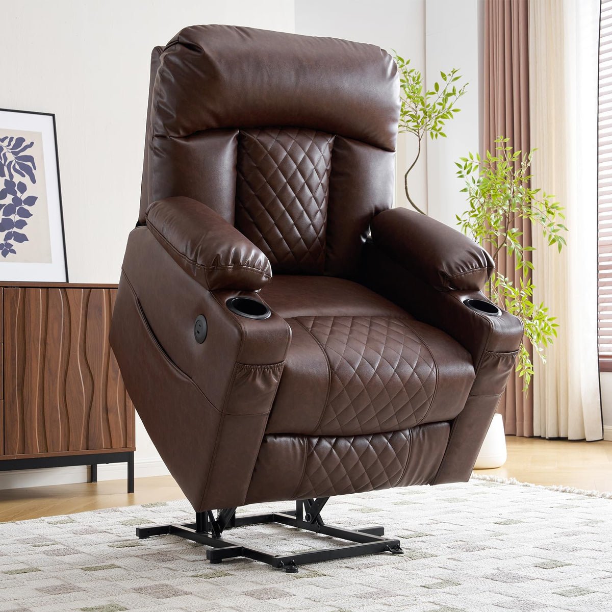 Dual-Motor Power Lift Massage Recliner