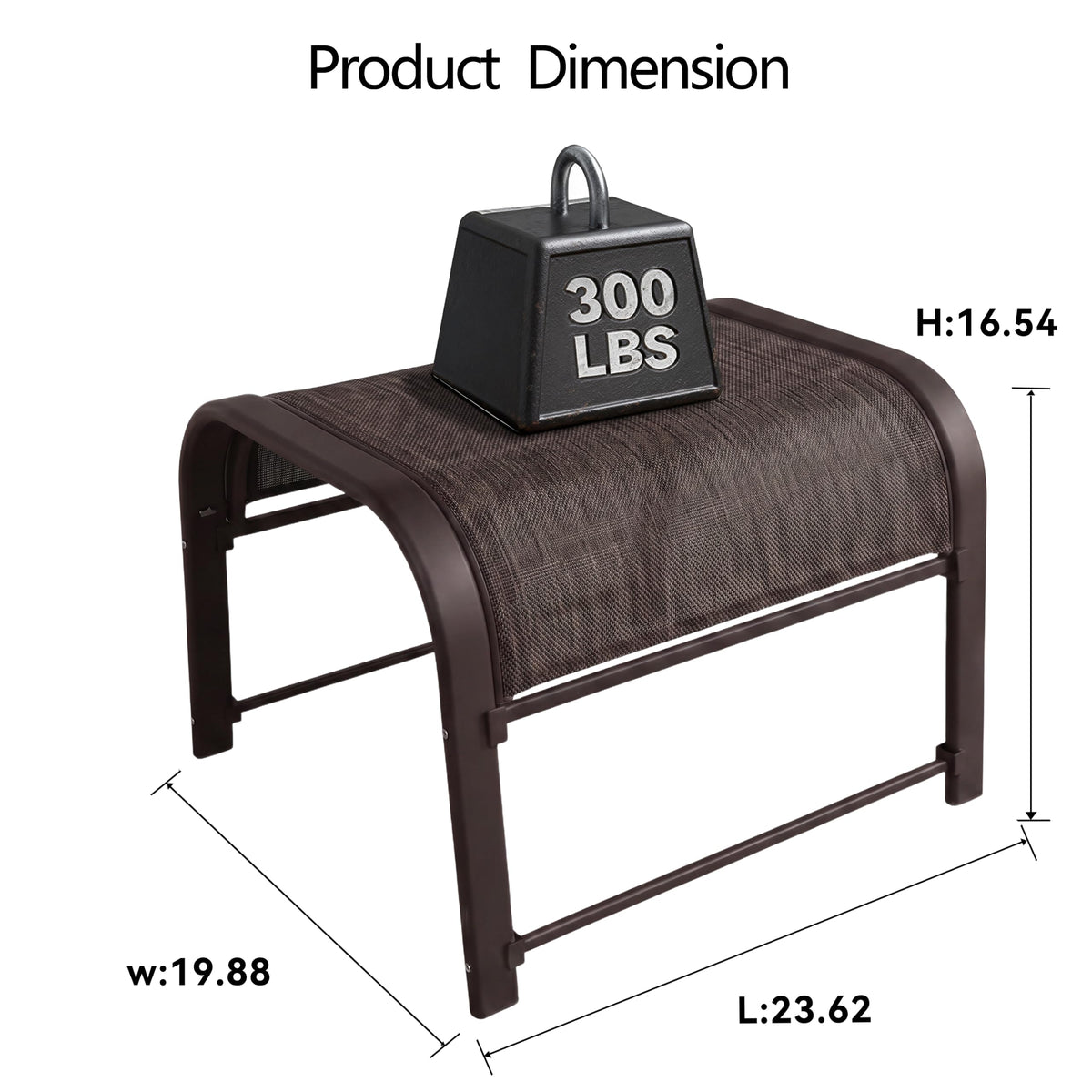 Stackable Patio Ottomans, Set of 2