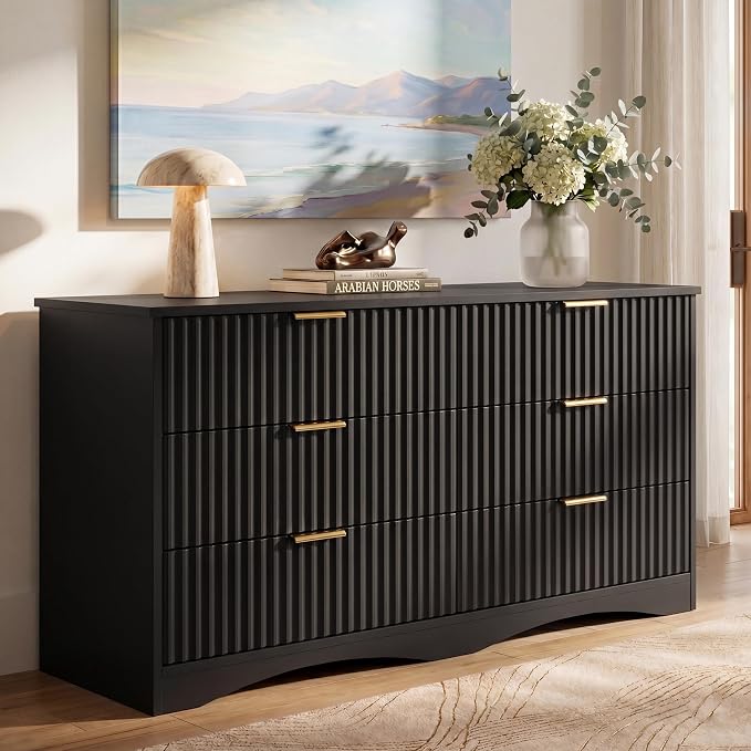 6-Drawer Fluted Dresser