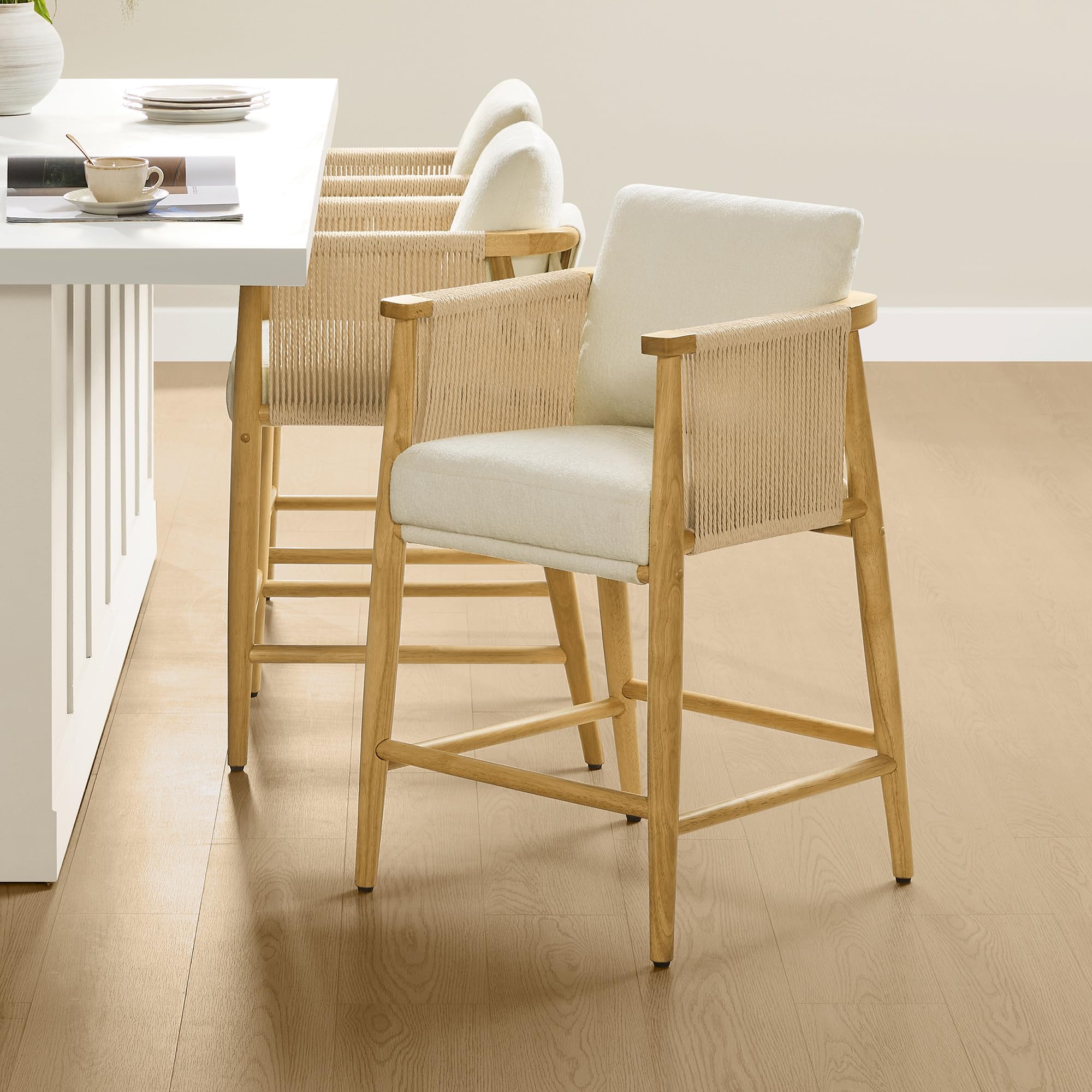 Boho Counter Height Bar Stools Set of 2
