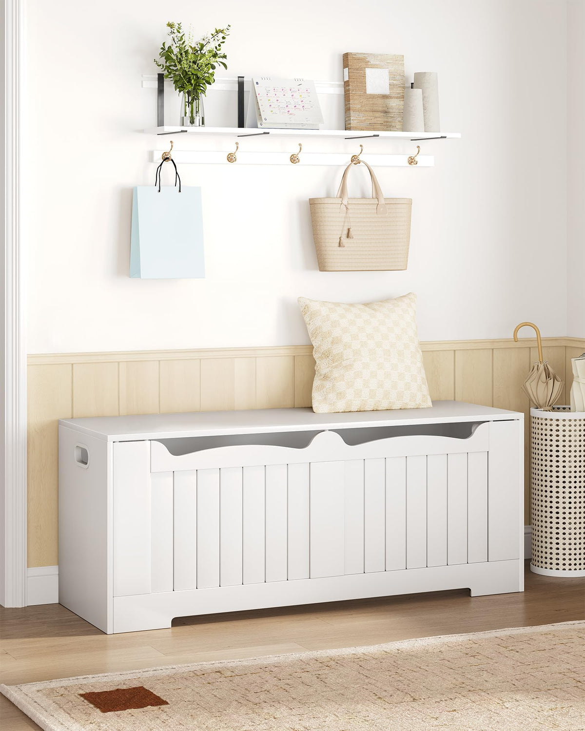 Wood Storage Bench
