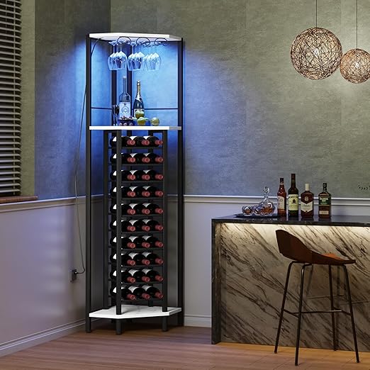 4-Tier Wine Rack Bar Cabinet