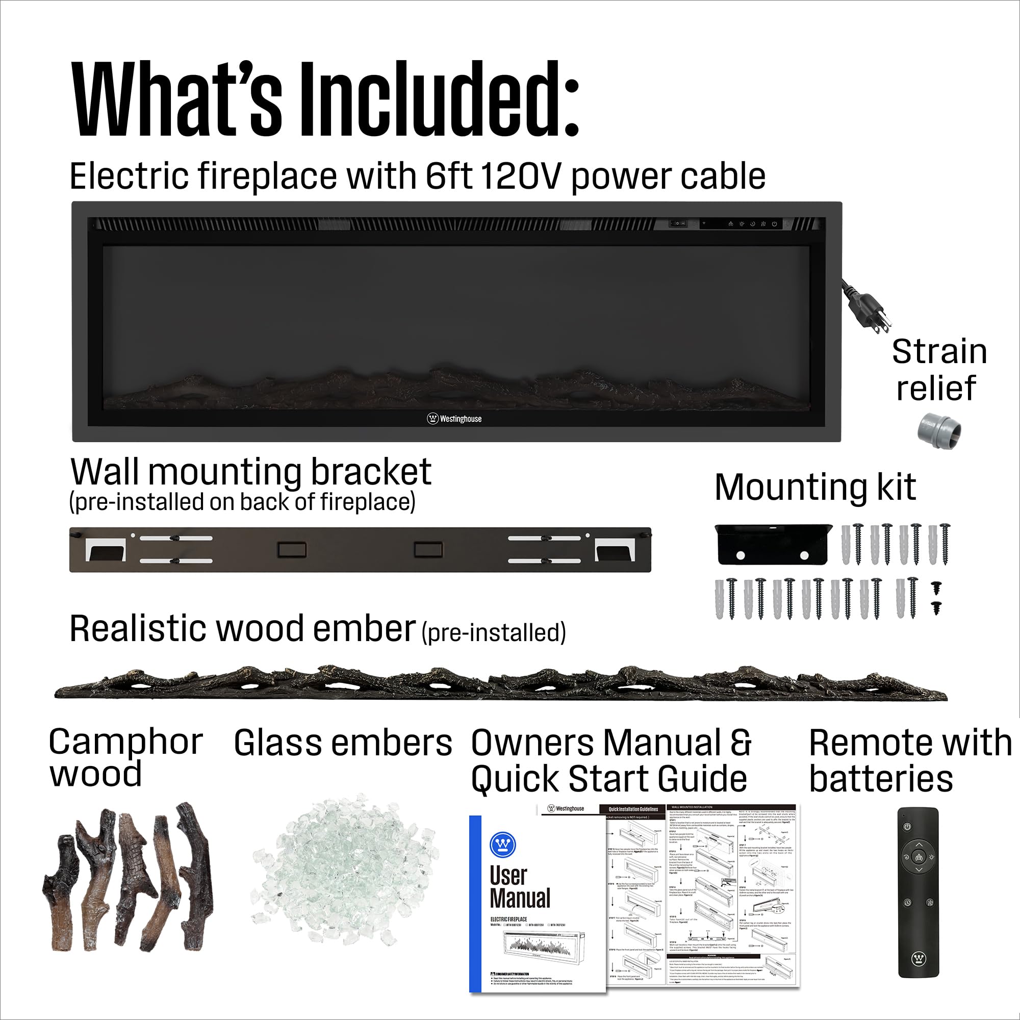 Electric Fireplace Heater with Color Changing Flames