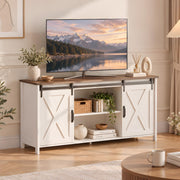 Seang Farmhouse TV Stand, 57 Inch, White