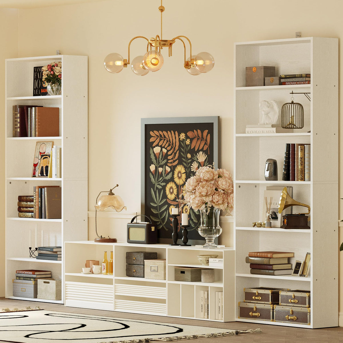 White 6-Tier Bookcase