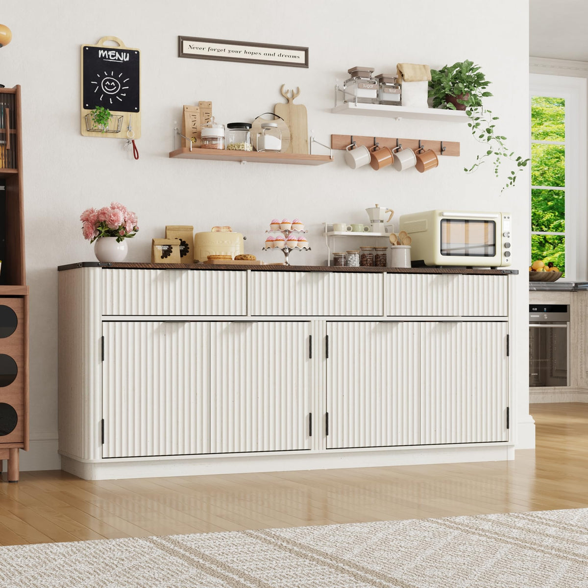 Fluted Sideboard with Drawers
