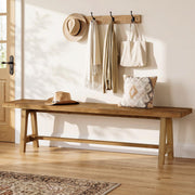 Rustic Solid Wood Entryway Bench